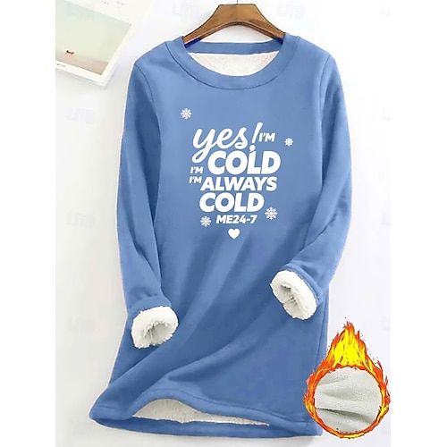  Pull femme sweat graphique lettre chaud décontracté duveteux manches longues col rond long hauts street casual rose clair noir rose foncé bleu printemps automne hiver