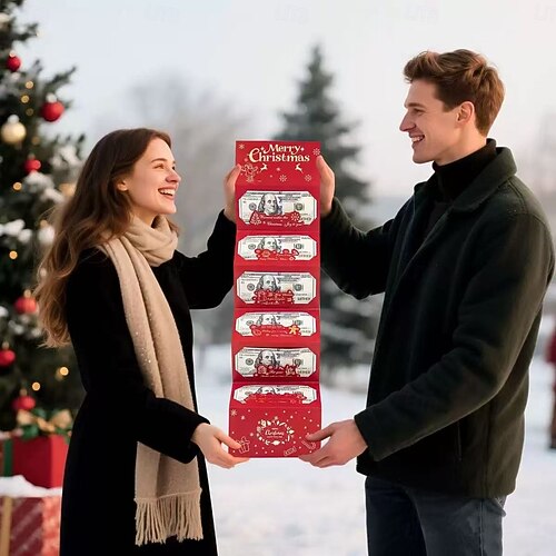  Christmas Money Gift Cards Envelope for Cash Gifts, Christmas Party Gifts Money Holder for Men Women Girl Boy