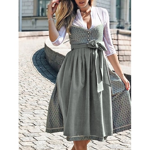women's oktoberfest dress Scarlet Darkness Women 3pcs Set German Bavarian Oktoberfest Costume
