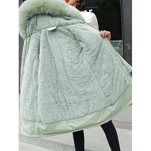 Femmes Manteau d'Hiver Veste Sherpa Confortable Respirant Avec Poches Mode Occasionnel Uni Vacances Rue Occasionnel Tenue quotidienne Fermeture éclair Long À capuche Coupe régulière manche longue  Femmes Manteau d'Hiver Veste Sherpa Confortable Respirant Avec Poches Mode Occasionnel Uni Vacances Rue Occasionnel Tenue quotidienne Fermeture éclair Long À capuche Coupe régulière manche longue