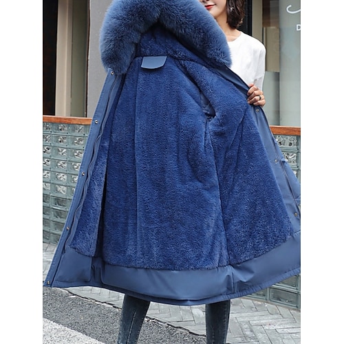Femmes Manteau d'Hiver Veste Sherpa Confortable Respirant Avec Poches Mode Occasionnel Uni Vacances Rue Occasionnel Tenue quotidienne Fermeture éclair Long À capuche Coupe régulière manche longue  Femmes Manteau d'Hiver Veste Sherpa Confortable Respirant Avec Poches Mode Occasionnel Uni Vacances Rue Occasionnel Tenue quotidienne Fermeture éclair Long À capuche Coupe régulière manche longue