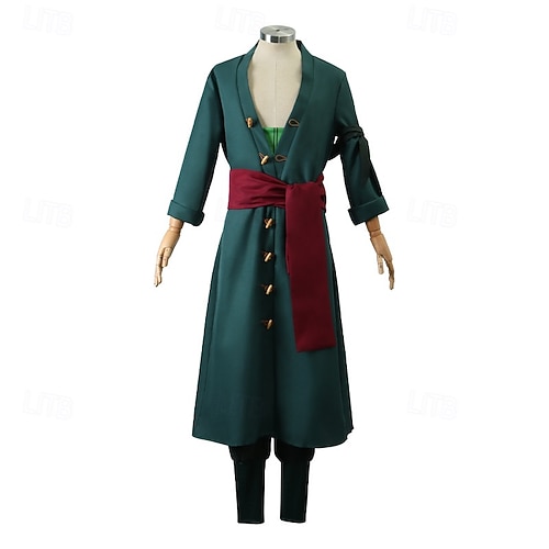  Pirát Roronoa Zoro Anime Cosplay kostým Úbory Cosplay obleky Karneval Plesová maškaráda Kostým Pro Pánské Chlapecké Dětské Dospělé