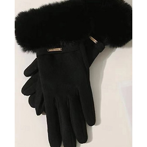  Жен. 1 пара С пальцами / Зимние Уличный стиль / На открытом воздухе Перчатки - Однотонный Полный палец