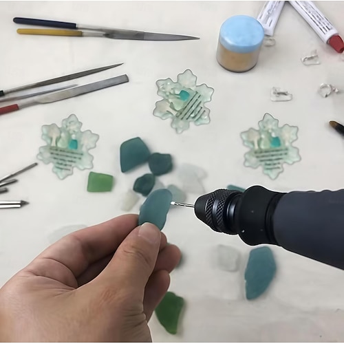  Snowflake Shaped Acrylic Snowflake Sea Glass Friendship Christmas Ornament Unique Friendship Keepsake Coastal Winter Xmas Tree Decoration Ideal Gifts for Best Friends