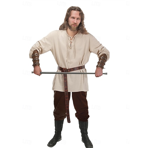  páry retro vintage středověké renesanční oblečení halloween skupina páry kostýmy pirát viking ranger vikingové: valhalla pánské dámské halloween karneval představení larp