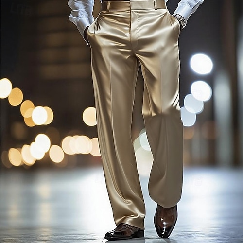 gold dress pants men Gold 4-way Stretch Dress Pants
