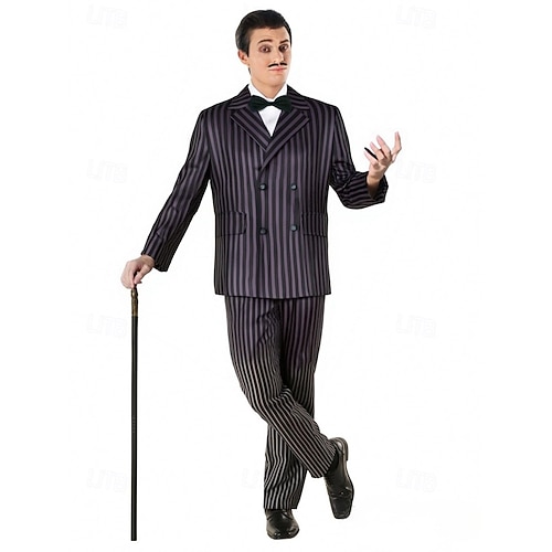  Szerda Addams Addams család Morticia Addams Gomez Addams Öltönyök és blézerek Halloween csoportos párok jelmezei Gótikus Filmsztár jelmez for Páros Férfi Női Felnőttek Gyerekek Mindszentek napja