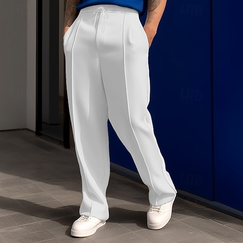  Pánské Tepláky Kalhoty Tepláky s rovnými nohama Šňůrky Kapsy Elastický pas Bez vzoru Pohodlné Outdoorové sporty Denní Módní Na běžné nošení Vojenská zelená Černá Lehce elastické