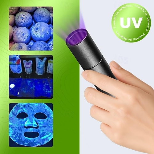 black light flashlight for uranium glass HQRP Powerful 365nm 3 Watt LED Blacklight Rocks, Stones, Illumination, Detection of Uranium, Vaseline, Depression Glass, Gems and Mineral Hunting : Tools & Home Improvement 400NM purple light lamps Pro Tip: Do not hunt