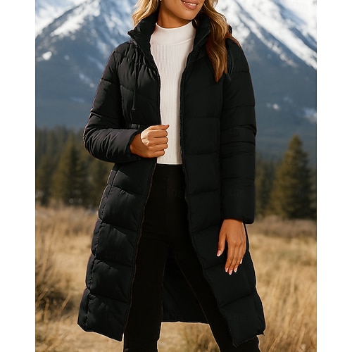 down jacket womens puffer jacket mid length