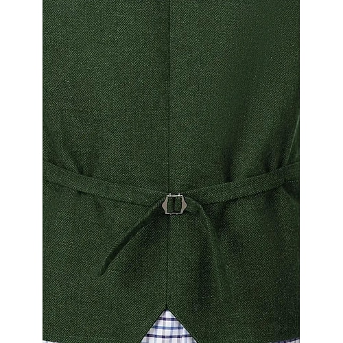  vestă bărbătească vestă de exterior casual zilnic toamnă & iarnă poliester culoare uni termic călduros sacou cu un singur rând de nasturi negru albastru maro verde