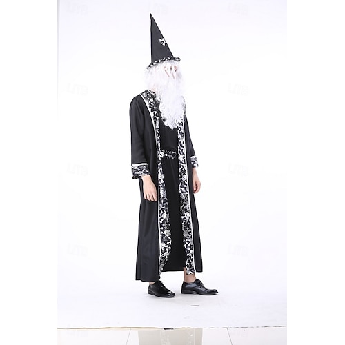 Čaroděj předvečer Všech svatých Úbory Fancy kostým cosplay Dospělé Pánské předvečer Všech svatých Karneval Výkon Párty Jednoduché Halloweenské kostýmy Oblékněte se