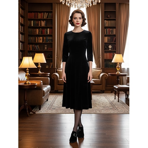  Women's 1920s Edwardian Burgundy Velvet Buckle Loafers Low Heel Vintage Shoes – Retro Elegant Dress Footwear for Ladies Formal , Evening Occasions and Gatsby Party