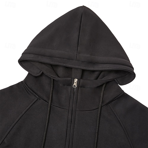  Męskie Bluza z Kapturem Bluza z kapturem na zamek błyskawiczny Taktyczna bluza z kapturem Taktyczna Czerwone wino Czarny Wino Zieleń wojskowa Granatowy Kaptur Równina Taktyczna Sport i turystyka