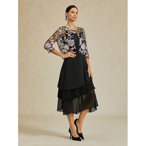 Női Blézer Könnyű Csipke Hímzett Elegáns Virágos Előírásos Rövid Kerek nyakkivágás Laza öltözet Háromnegyedes Felsőruházat Fekete Nyár Tavasz  Női Blézer Könnyű Csipke Hímzett Elegáns Virágos Előírásos Rövid Kerek nyakkivágás Laza öltözet Háromnegyedes Felsőruházat Fekete Nyár Tavasz