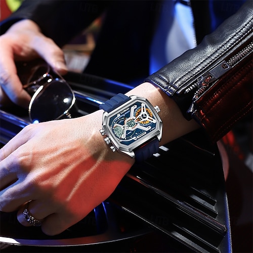 Orologio Uomo Sportivo Digitale LED Acciaio Inox – Cronometro Allarme E Retroilluminazione - 4