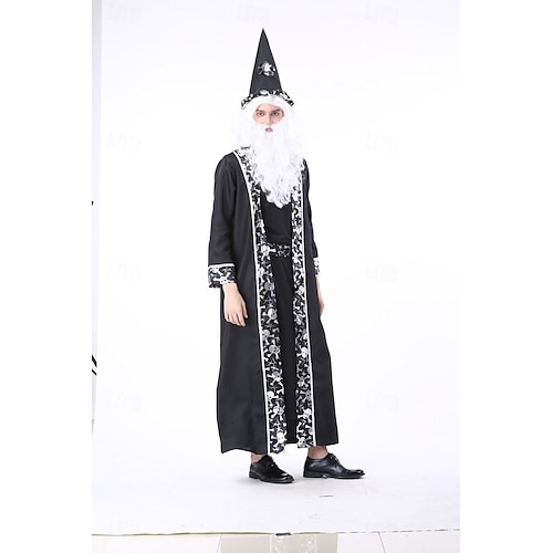  Čaroděj předvečer Všech svatých Úbory Fancy kostým cosplay Dospělé Pánské předvečer Všech svatých Karneval Výkon Párty Jednoduché Halloweenské kostýmy Oblékněte se