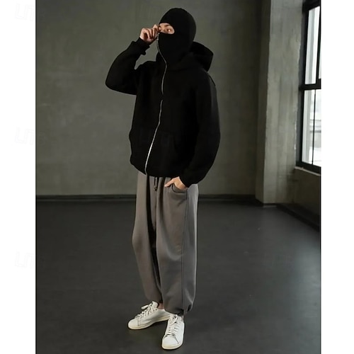 Felpa Con Cappuccio E Zip Uomo 1887 – Felpa In Misto Poliestere Cotone, Nero, Taglie Forti Fino A XXL