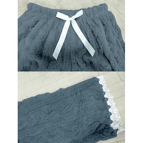  Women's Pajama Set Casual Comfort Pure Color Elastic Waist Pant Home Daily Long Sleeve Crew Neck Blue Pink Spring Fall Winter Loose Fit