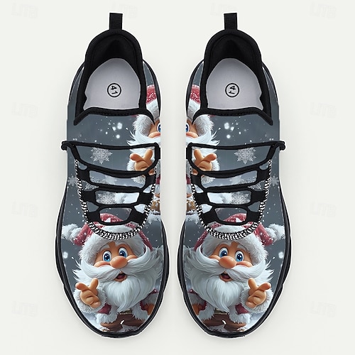  Ανδρικά χριστουγεννιάτικα αθλητικά παπούτσια με τη μορφή ξωτικού – παιχνιδιάρικο σχέδιο με εορταστικό πνεύμα, ιδανικά για casual ρούχα και γιορτές