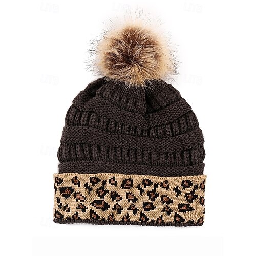Bonnet D’hiver Femme En Fausse Fourrure Léopard – Doux, Chaud, Ajustable 56-58 Cm, Style Bucket Russe