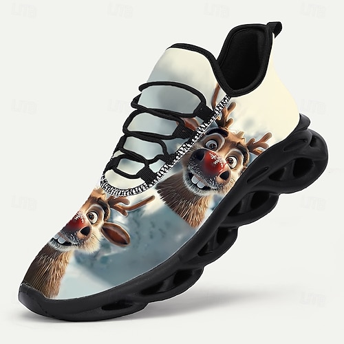  Ανδρικά χριστουγεννιάτικα αθλητικά παπούτσια με τον Άγιο Βασίλη – διασκεδαστικό τρισδιάστατο σχέδιο με τον Άγιο Βασίλη, άνετη εφαρμογή, ιδανικά για πάρτι και χριστουγεννιάτικες γιορτές