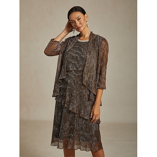 Femmes Robe Midi Robe fourreau Robe Plissée Robe dos nu Élégant Fête Formel Soirée robe demoiselle d honneur Cocktail Coupe régulière Couleur Unie Sans manches Col ras du cou Marron Été Printemps  Femmes Robe Midi Robe fourreau Robe Plissée Robe dos nu Élégant Fête Formel Soirée robe demoiselle d honneur Cocktail Coupe régulière Couleur Unie Sans manches Col ras du cou Marron Été Printemps