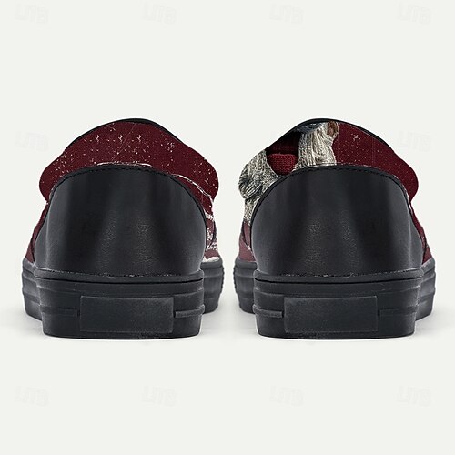  Men's Christmas Santa Face Slip-On Shoes – Festive 3D Santa Design, Comfortable Casual Style, Perfect for Christmas Parties & Holiday Gatherings