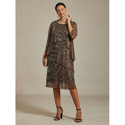 Femmes Robe Midi Robe fourreau Robe Plissée Robe dos nu Élégant Fête Formel Soirée robe demoiselle d honneur Cocktail Coupe régulière Couleur Unie Sans manches Col ras du cou Marron Été Printemps  Femmes Robe Midi Robe fourreau Robe Plissée Robe dos nu Élégant Fête Formel Soirée robe demoiselle d honneur Cocktail Coupe régulière Couleur Unie Sans manches Col ras du cou Marron Été Printemps