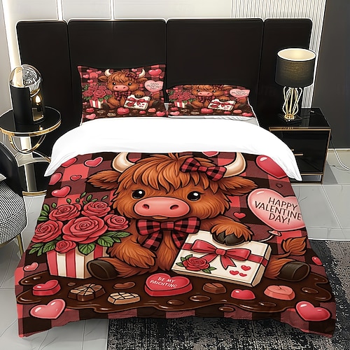 Dreams & Drapes - Highland Cow Duvet Cover Set - UK - View #4
