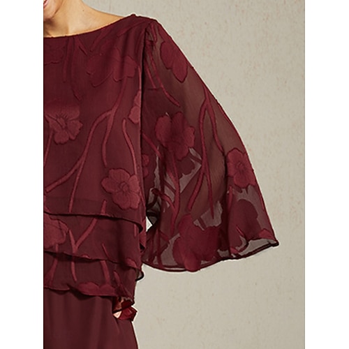 女性用 レースシャツ ブラウス ドレッシーなトップス シフォントップス 純色 フラワー エレガント スタイリッシュ カジュアル ハーフスリーブ フラッタースリーブ ボートネック レギュラートップス 結婚式のゲスト ワーク 日常 アシンメトリーヘム ワイン 夏 春 秋  女性用 レースシャツ ブラウス ドレッシーなトップス シフォントップス 純色 フラワー エレガント スタイリッシュ カジュアル ハーフスリーブ フラッタースリーブ ボートネック レギュラートップス 結婚式のゲスト ワーク 日常 アシンメトリーヘム ワイン 夏 春 秋