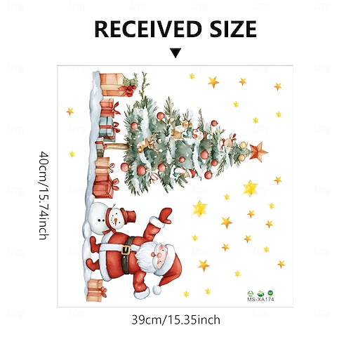 Skateboarding Santa Aufkleber Für Neujahr Weihnach Produktbild-Vorschau 8