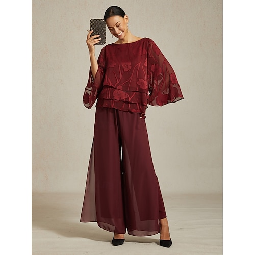  Női Szemtelen Egyenes szárú nadrág Elegáns Stílusos Klasszikus stílus Teljes hossz Közepes csípő Tömör szín Rugalmas derék Nyúlós Esküvő Vakáció Parti Bor Tavasz, Ősz, Tél, Nyár Normál