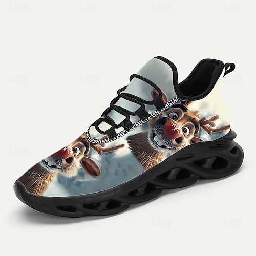  Ανδρικά χριστουγεννιάτικα αθλητικά παπούτσια με τον Άγιο Βασίλη – διασκεδαστικό τρισδιάστατο σχέδιο με τον Άγιο Βασίλη, άνετη εφαρμογή, ιδανικά για πάρτι και χριστουγεννιάτικες γιορτές