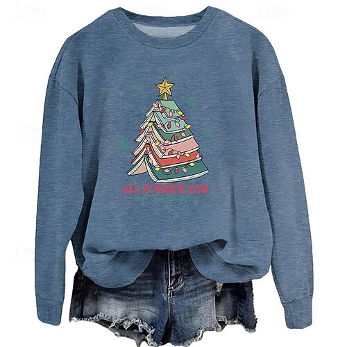 Pull De Noël Femme - Col Rond, Manches Longues, Style "ugly Sweater" Rigolo - Pour Fêtes, Famille, Look Décontracté Chic