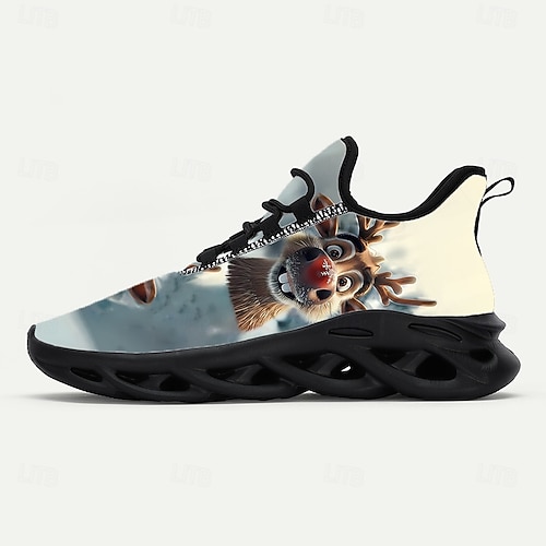  Ανδρικά χριστουγεννιάτικα αθλητικά παπούτσια με τον Άγιο Βασίλη – διασκεδαστικό τρισδιάστατο σχέδιο με τον Άγιο Βασίλη, άνετη εφαρμογή, ιδανικά για πάρτι και χριστουγεννιάτικες γιορτές