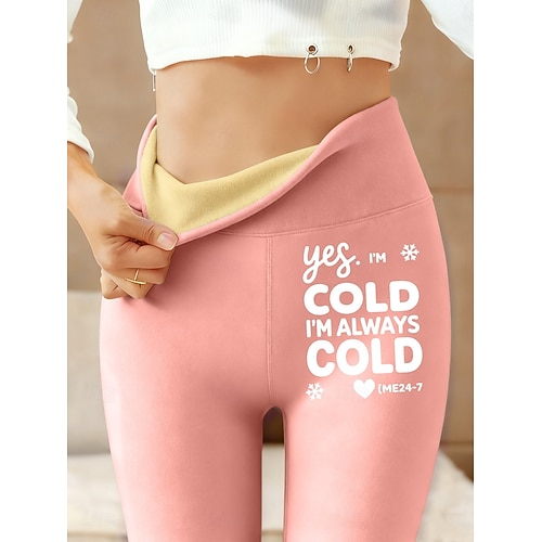Dam fleecefodrade leggings Fleecebyxor Damasker Grundläggande Ledigt Fullängd Hög midja Bokstav Håller värmen Bekväm Tjockna Elastisk Utomhus Casual Ledigt Svart Rodnande Rosa Blå Grön Vår Höst Vinter  Dam fleecefodrade leggings Fleecebyxor Damasker Grundläggande Ledigt Fullängd Hög midja Bokstav Håller värmen Bekväm Tjockna Elastisk Utomhus Casual Ledigt Svart Rodnande Rosa Blå Grön Vår Höst Vinter