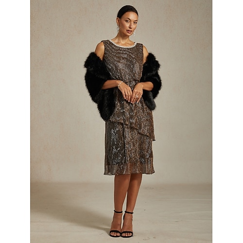 Femmes Robe Midi Robe fourreau Robe Plissée Robe dos nu Élégant Fête Formel Soirée robe demoiselle d honneur Cocktail Coupe régulière Couleur Unie Sans manches Col ras du cou Marron Été Printemps  Femmes Robe Midi Robe fourreau Robe Plissée Robe dos nu Élégant Fête Formel Soirée robe demoiselle d honneur Cocktail Coupe régulière Couleur Unie Sans manches Col ras du cou Marron Été Printemps