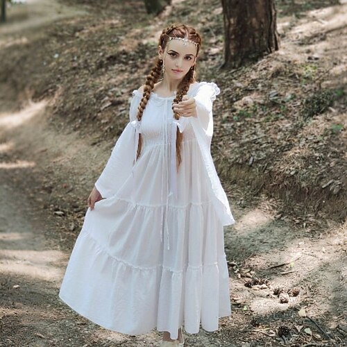 chiffon wedding guest dresses Elegant Round Neck Smocking Midi Length Chiffon Wedding Guest Dresses