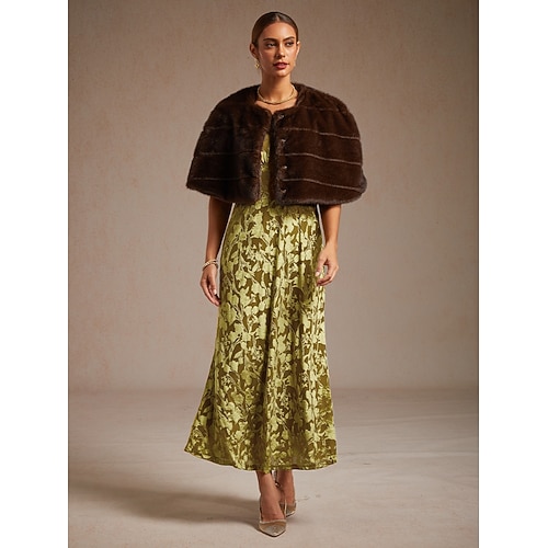  レディース マキシドレス Aラインドレス ベルベット エレガント パーティー ウェディング ゲスト 花柄 リーフ ハーフスリーブ Vネック エメラルドグリーン 春 秋 冬