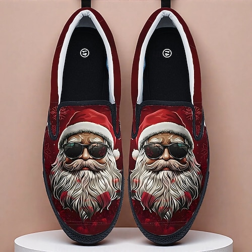  мужские туфли Санта-Клауса — модные и забавные, идеально подходят для рождественских покупок, праздничных путешествий и повседневной рождественской одежды