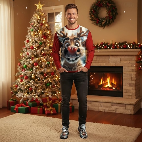  Ανδρικά χριστουγεννιάτικα αθλητικά παπούτσια με τον Άγιο Βασίλη – διασκεδαστικό τρισδιάστατο σχέδιο με τον Άγιο Βασίλη, άνετη εφαρμογή, ιδανικά για πάρτι και χριστουγεννιάτικες γιορτές