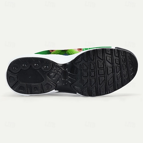  Herrsneakers med julfigurer – 3D-tryckt design, roliga och festliga, perfekta för högtidssammankomster och familjefester