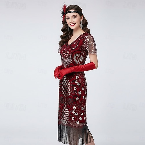 roaring 20s cocktail dress Roaring 20s Dress Bronze Size S from Hello Molly
