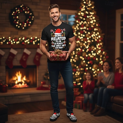  Мужские кроссовки с Санта-Клаусом, напечатанные на 3D-принтере — игривый дизайн, удобные и уютные, идеально подходят для рождественских вечеринок и праздничных встреч