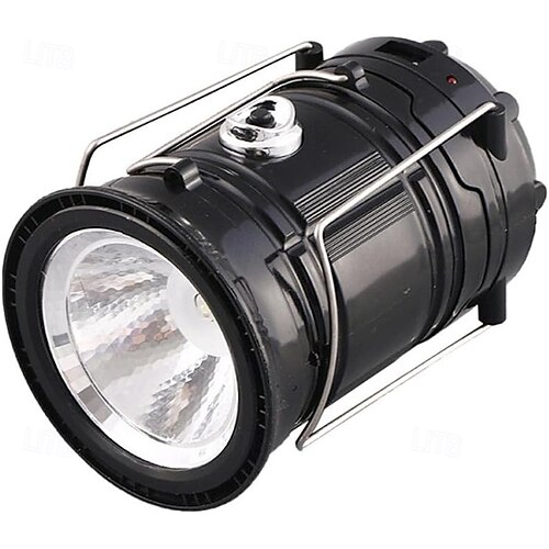 Lanterna Da Campeggio LED Portatile Pieghevole - Ricaricabile USB, Impermeabile, Leggera (Rosso/Nero/Blu)