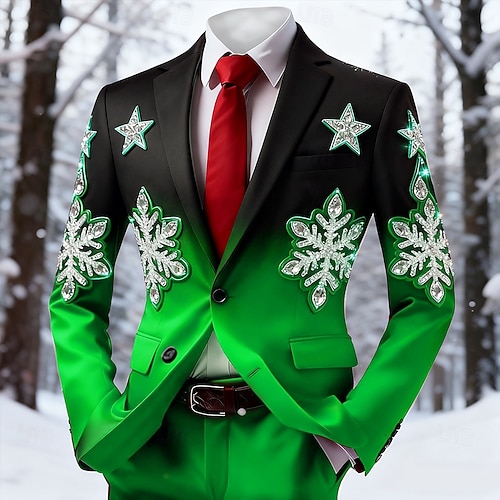  Jul Herr Snöflinga Kavajjacka Kappa Bekväm Andningsfunktion Artistisk Ledigt Festkvällskläder Dagligen Festival 3D-utskrift Knappar Höst vinter Trubbig Långärmad Blå 1 Röd 1 Rubinrött