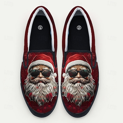  мужские туфли Санта-Клауса — модные и забавные, идеально подходят для рождественских покупок, праздничных путешествий и повседневной рождественской одежды