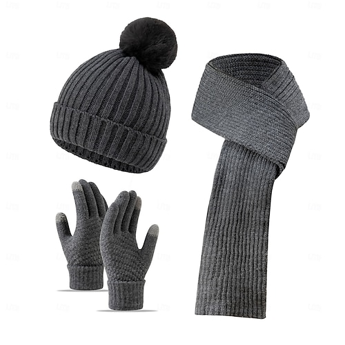  Damskie Kapelusz Czapki bez ronda Odporność na wiatr Ciepłe Na zewnątrz Na co dzień Weekend Dzianiny Czyste kolory