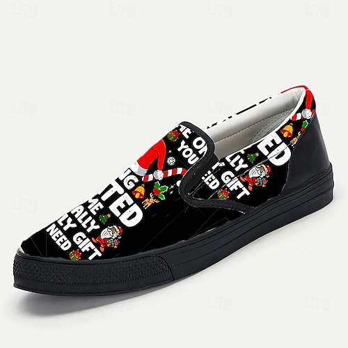  Мужские кроссовки с Санта-Клаусом, напечатанные на 3D-принтере — игривый дизайн, удобные и уютные, идеально подходят для рождественских вечеринок и праздничных встреч